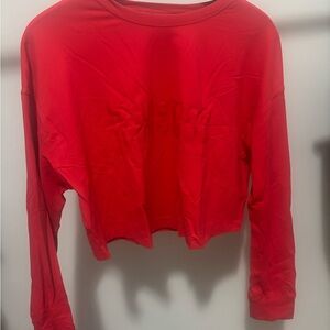 Lululemon Vibrant Red Long Sleeve Women's Workout Top